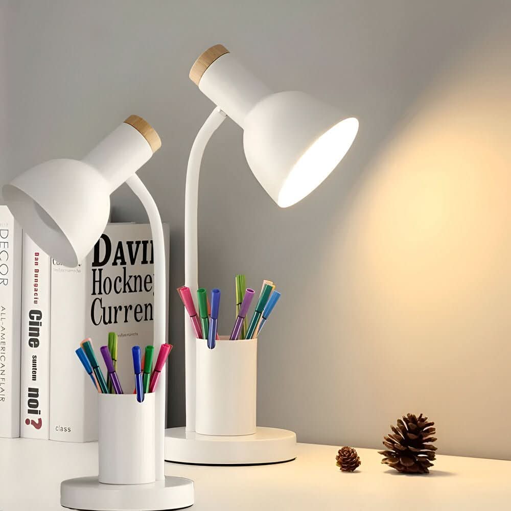BRIGHTHOLD – Moderne LED Tafellamp met Pennenhouder voor Bureau & Thuis