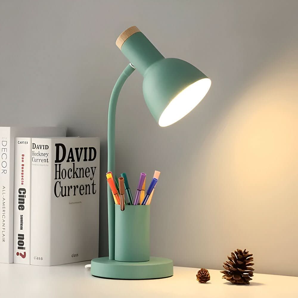 BRIGHTHOLD – Moderne LED Tafellamp met Pennenhouder voor Bureau & Thuis