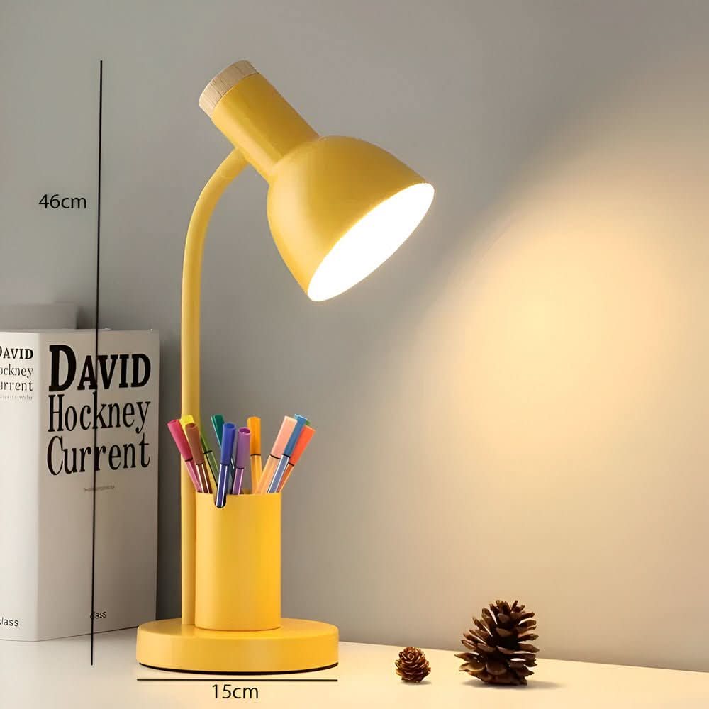 BRIGHTHOLD – Moderne LED Tafellamp met Pennenhouder voor Bureau & Thuis