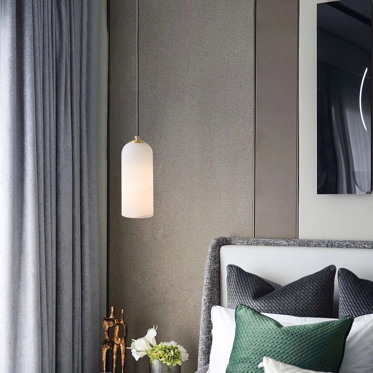 Noordse Moderne Alabaster Monty Hanglamp