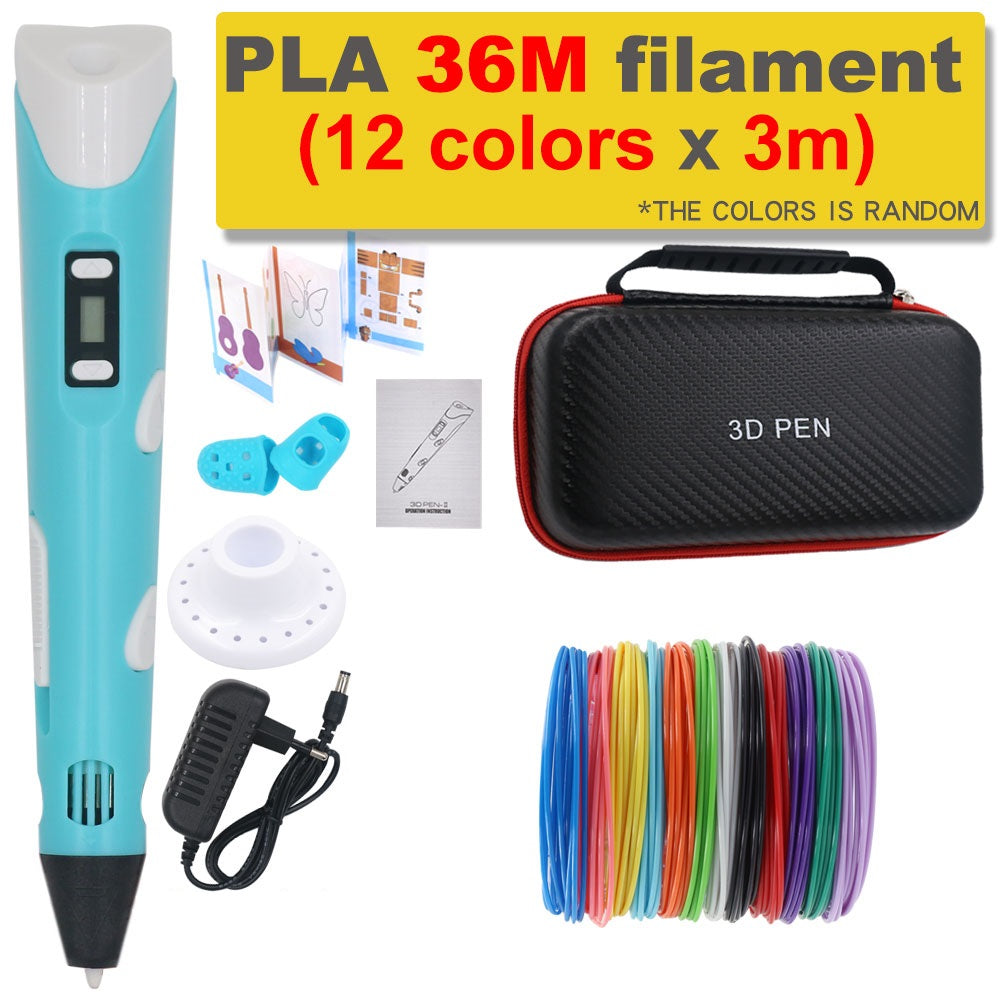 3D Print Pen DIY Tekenpen met 200M PLA Filament Kinderen Cadeau