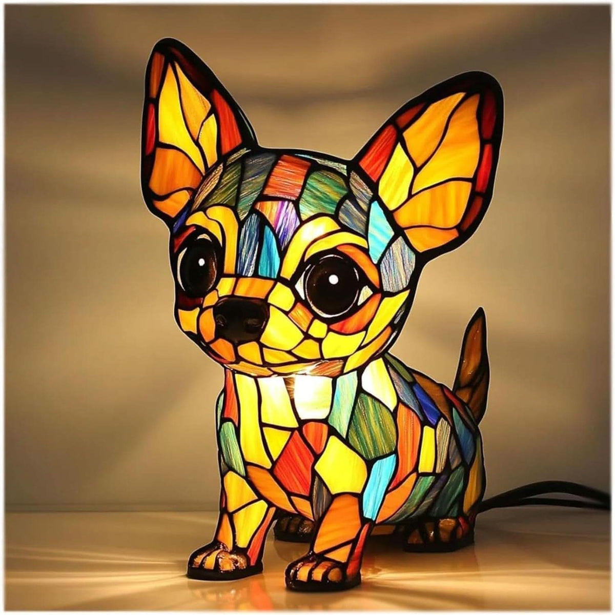 LED Mozaïek Dierlamp – Decoratieve Nachtlamp met USB & Warm Licht