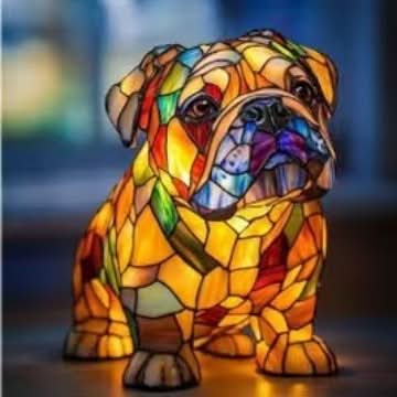 LED Mozaïek Dierlamp – Decoratieve Nachtlamp met USB & Warm Licht