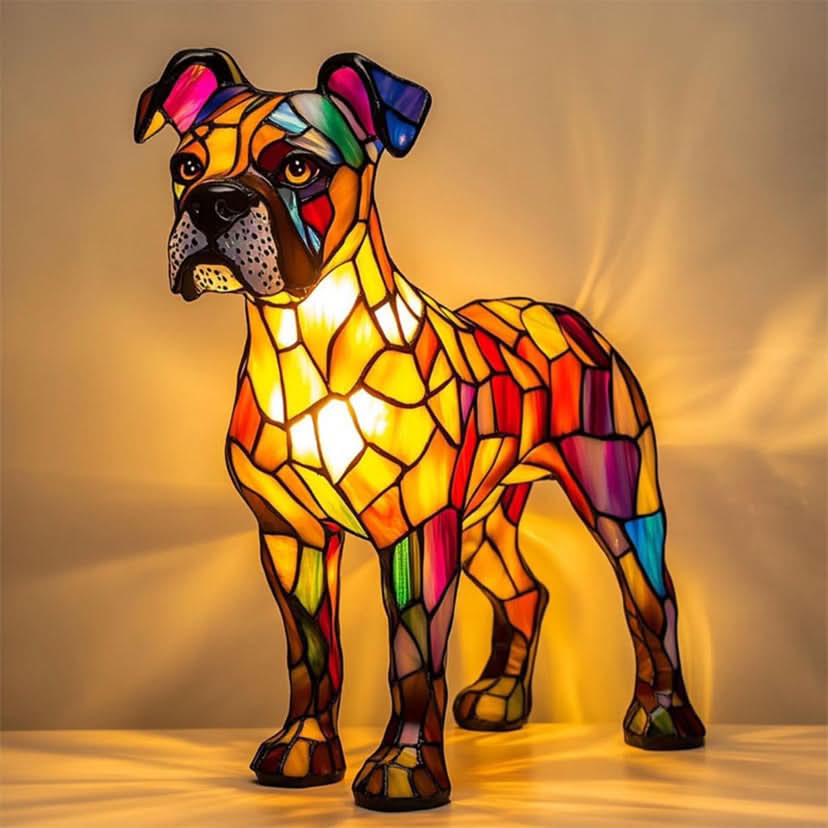 LED Mozaïek Dierlamp – Decoratieve Nachtlamp met USB & Warm Licht
