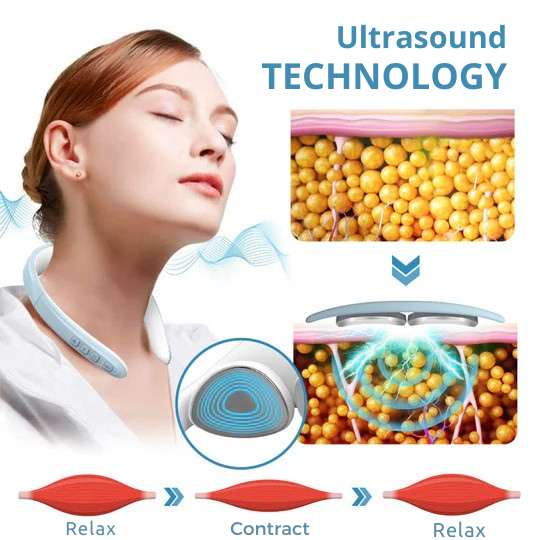 Nekmassageapparaat | Ultrasone lymfedrainage | Draadloos massageapparaat | Vitalize