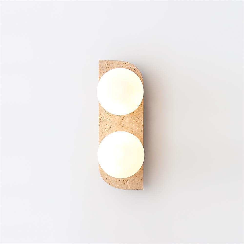 Moderne Wandlamp van Travertin