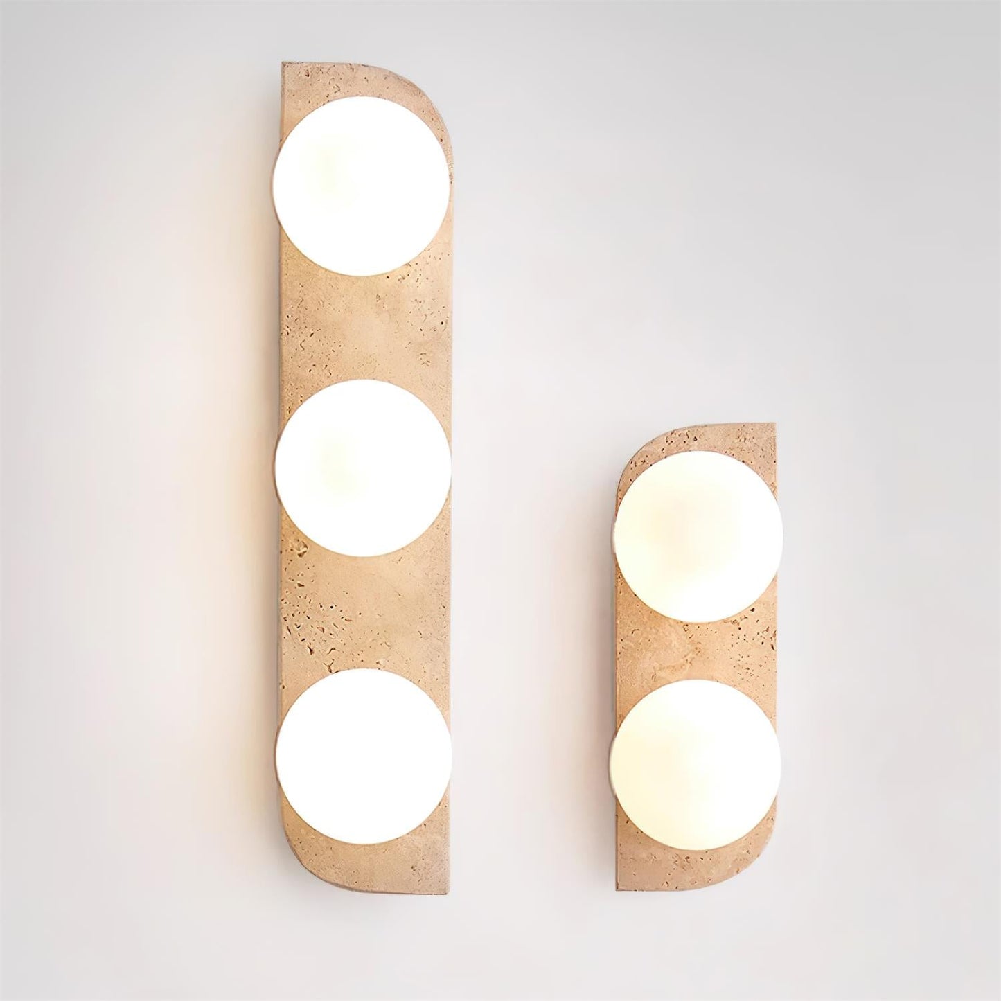 Moderne Wandlamp van Travertin