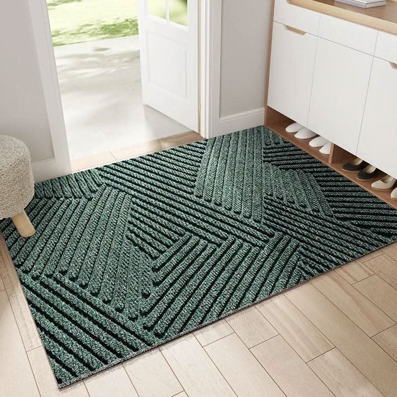 Moderne Antislip Deurmat met Geometrisch Golfpatroon voor de Ingang