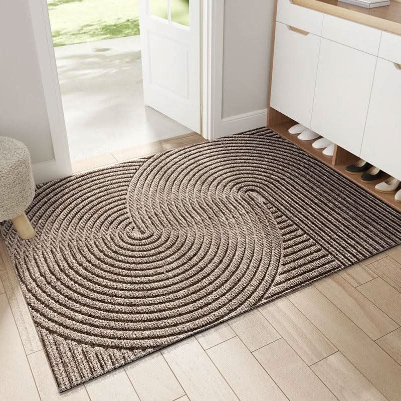 Moderne Antislip Deurmat met Geometrisch Golfpatroon voor de Ingang