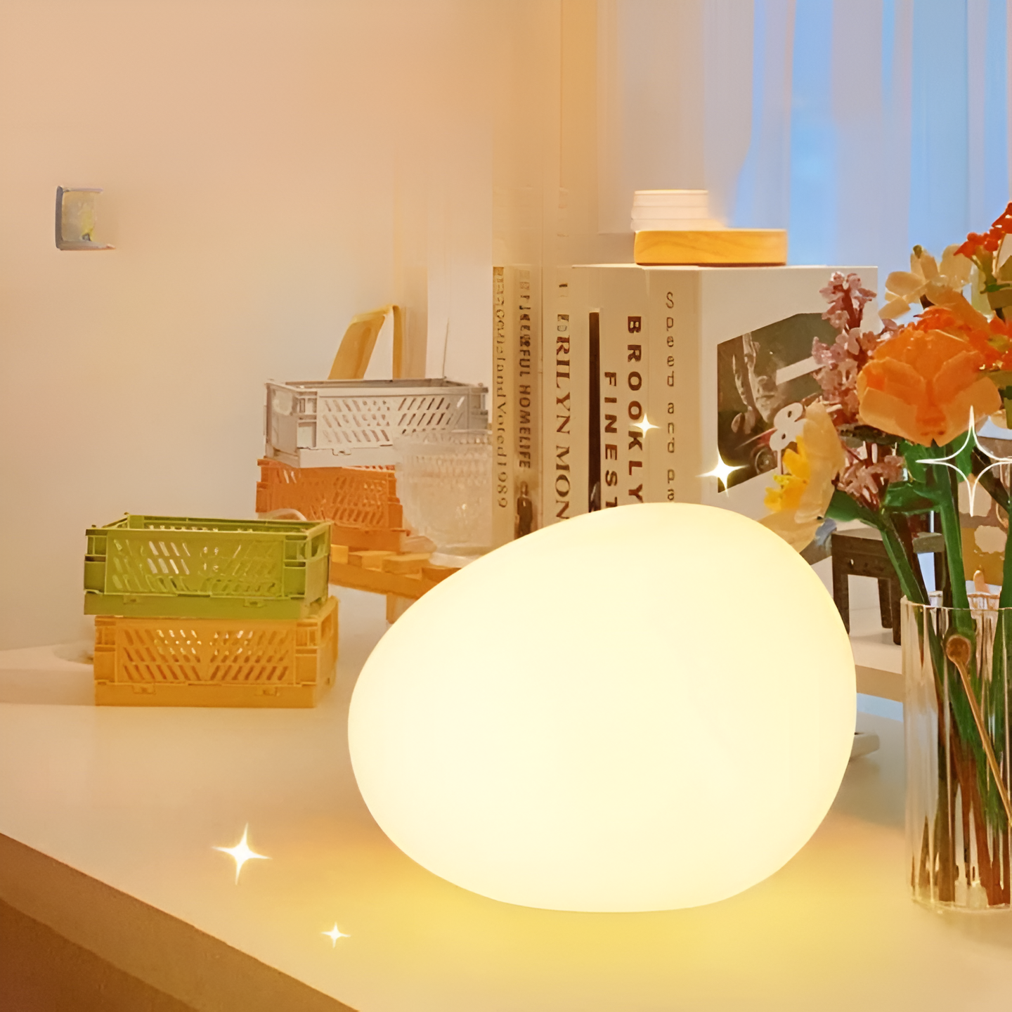Noordse Steen-Vormige LED Tafellamp 1-Licht