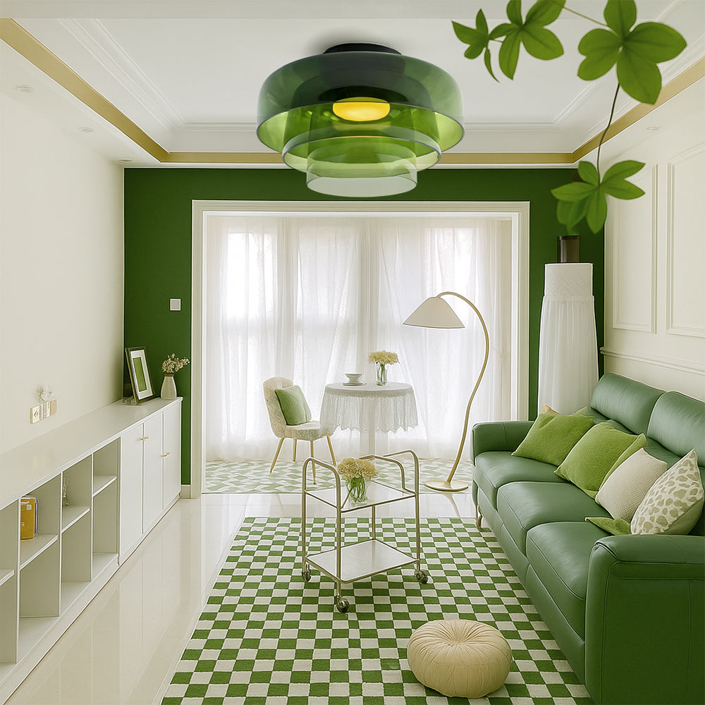 Nordic Bauhaus Glazen Laag Hanglamp
