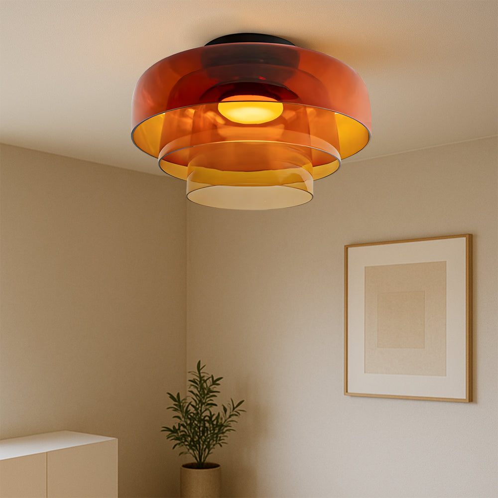 Nordic Bauhaus Glazen Laag Hanglamp