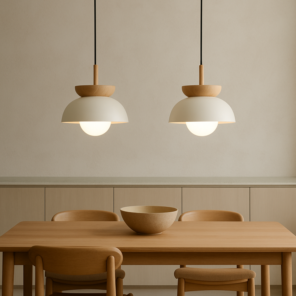 Noordse Houten Koepel Hanglamp