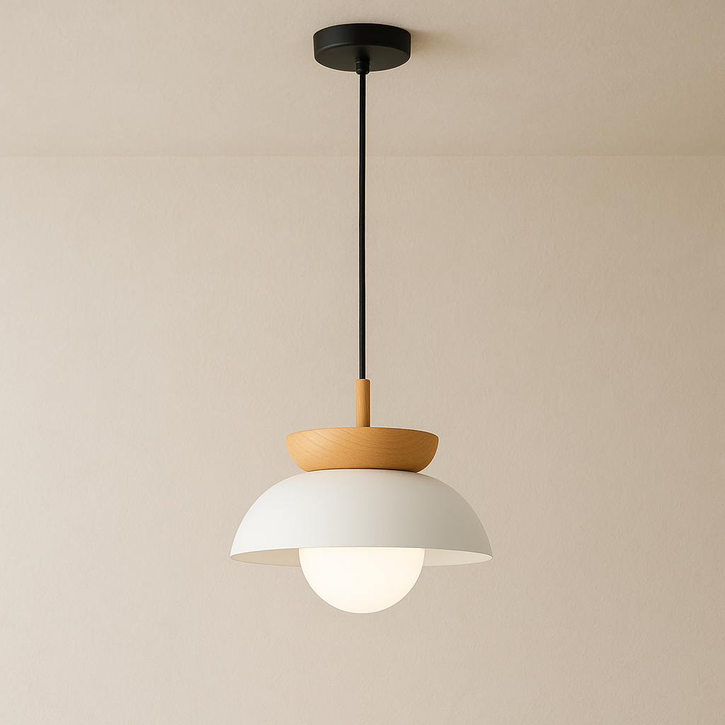 Noordse Houten Koepel Hanglamp