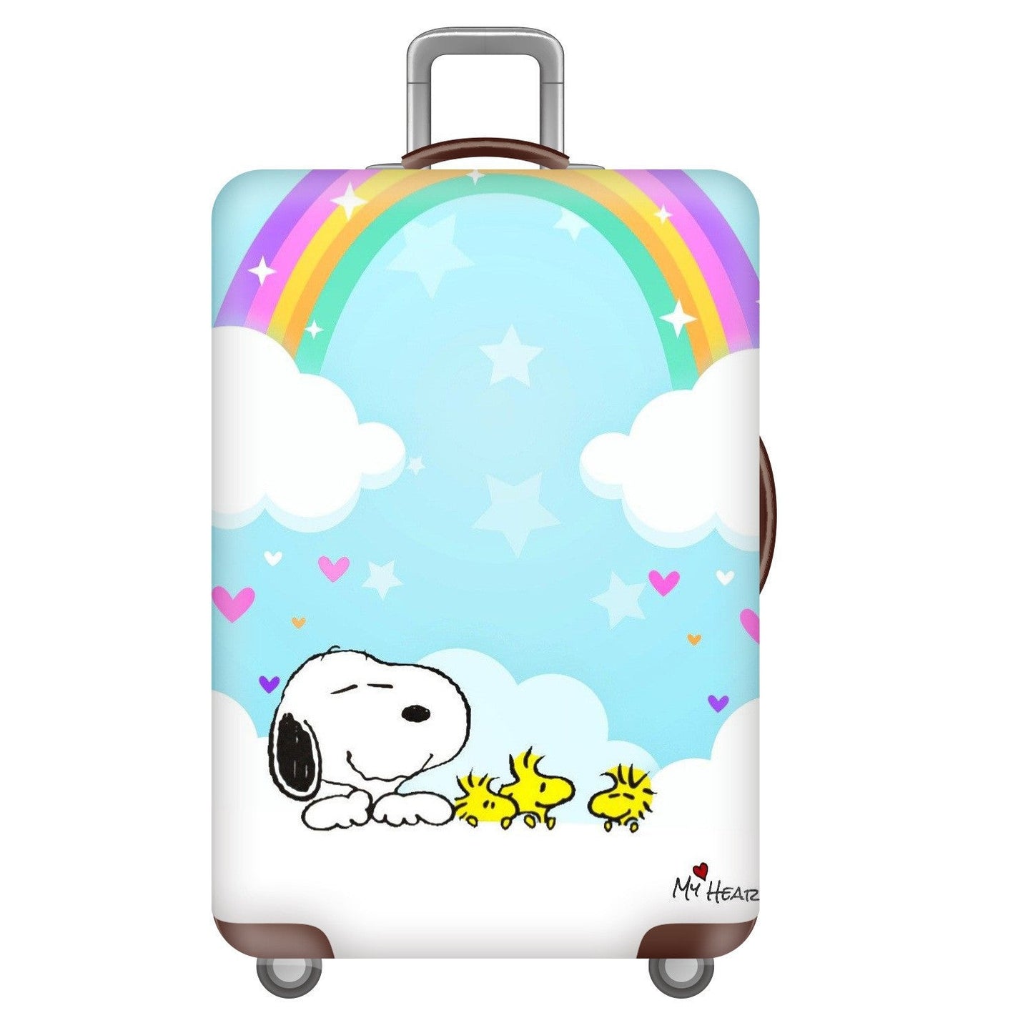 Unisex Hardcase Reis Koffer met Speelse Snoopy Motief