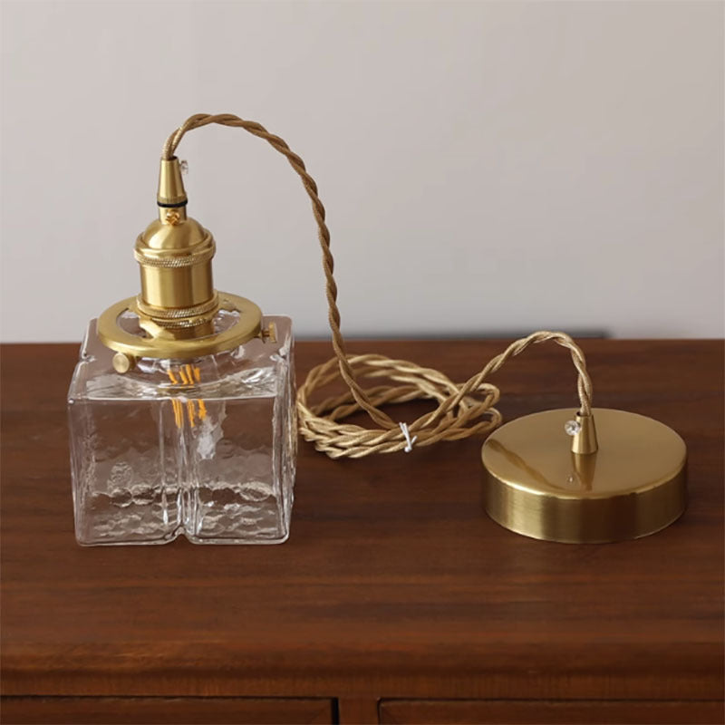 Jewel Messing Vintage Glas Hanglamp