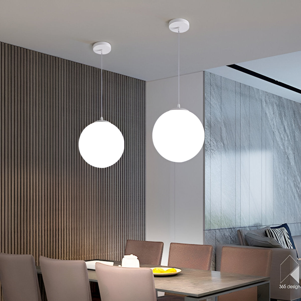 Nordic Globe Melkglas Hanglamp