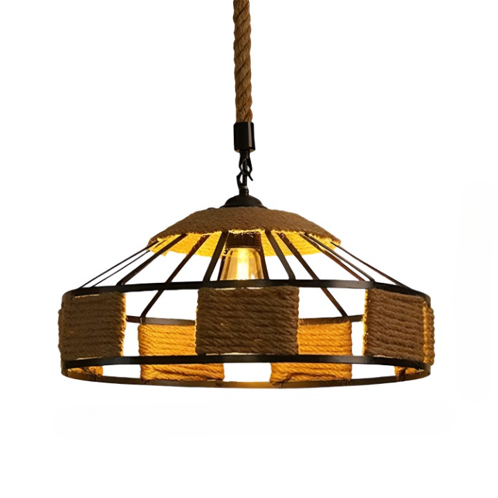 Classic Hennep Touw Rustieke IJzeren Hanglamp