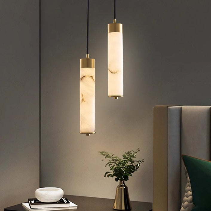 Ethereal Stone Glow Sculpturale Stijl Alabaster Hanglamp