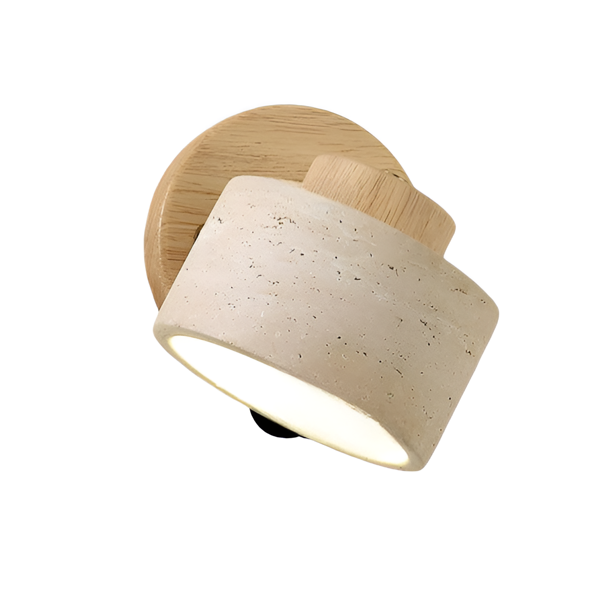 Studie Lezen Minimalistische Travertijn Steen Wandlamp