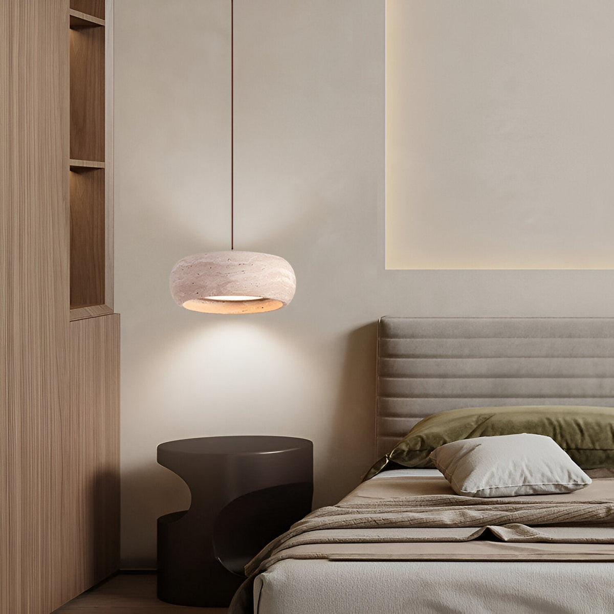 Wabi Sabi Stijl Travertijn Steen Hanglamp