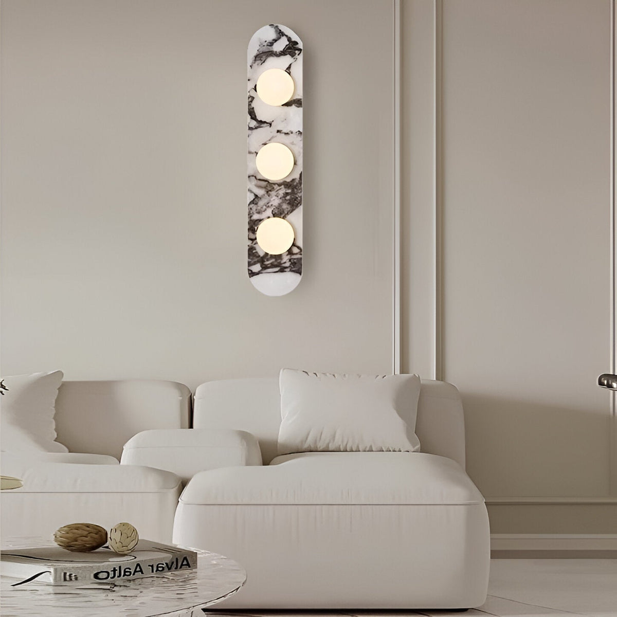 Franse Lichte Marmeren Luxe Minimalistische Wandlamp