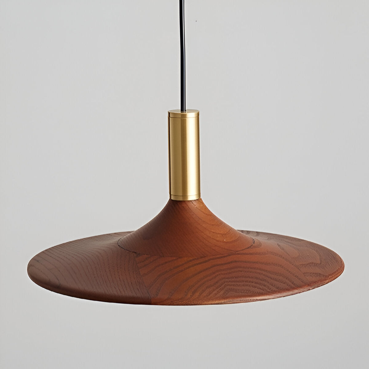 Noordse Stijl Walnoot-Finish IJzeren Hanglamp