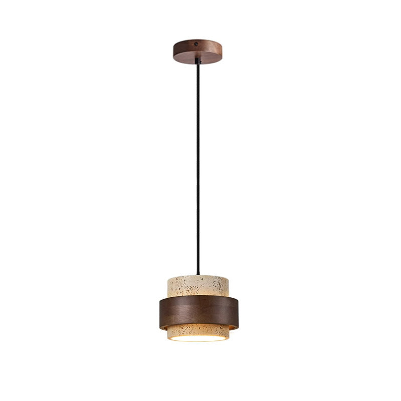 Geel Travertijn Japandi Minimalistische Hanglamp