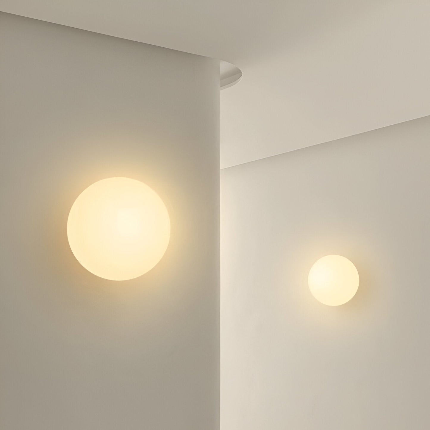 Minimalistische Ronde Glazen Wandlamp LED 1-Licht