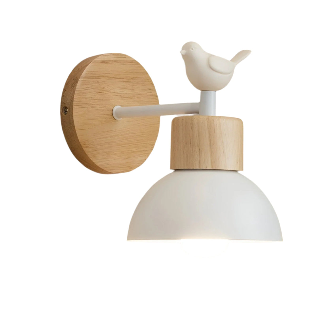 Noordse Hout IJzeren Schaduw Japandi Wandlamp