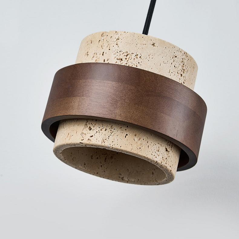 Geel Travertijn Japandi Minimalistische Hanglamp