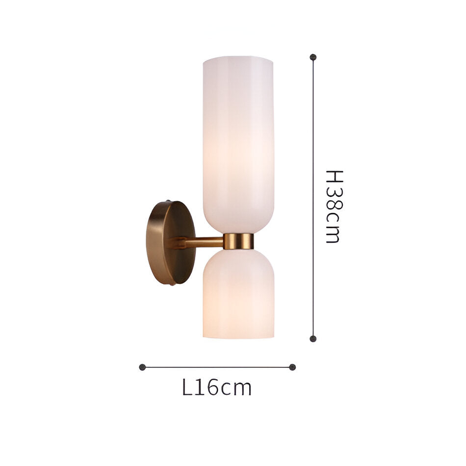 Velora Nordic Dubbele Glazen Wandlamp