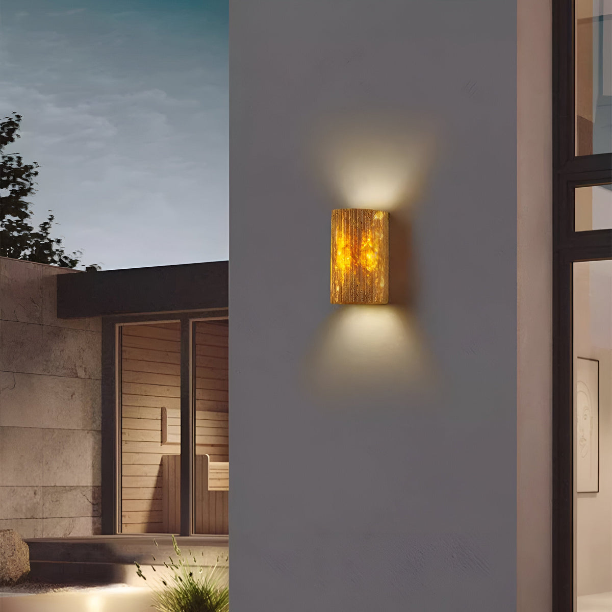 Solaro Travertine Tuin Buitenwandlamp