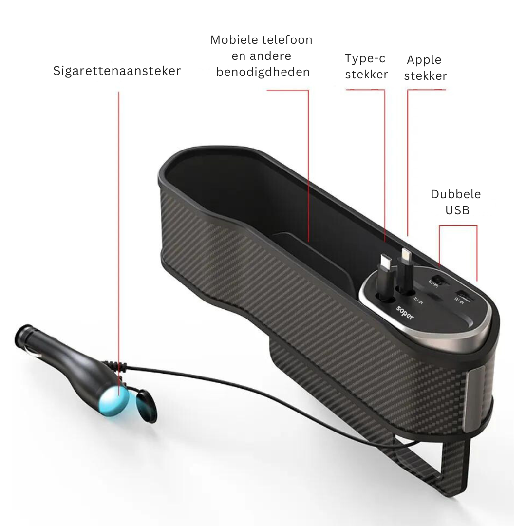 AutoSleek | Oplader en organizer in één