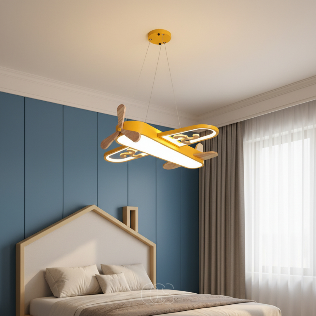 Vliegtuig hanglamp voor kinderkamers - dimbaar