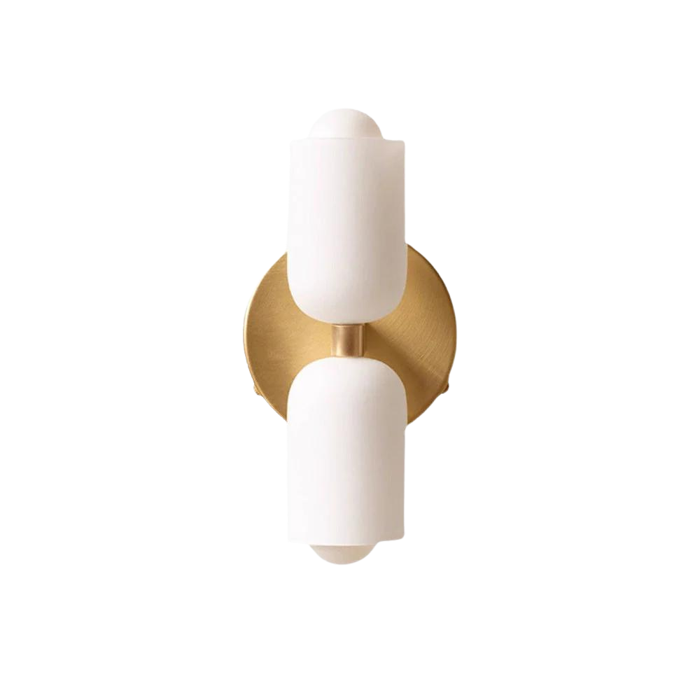 Elegant Crème Acryl Metaal Basis Minimalistische Wandlamp