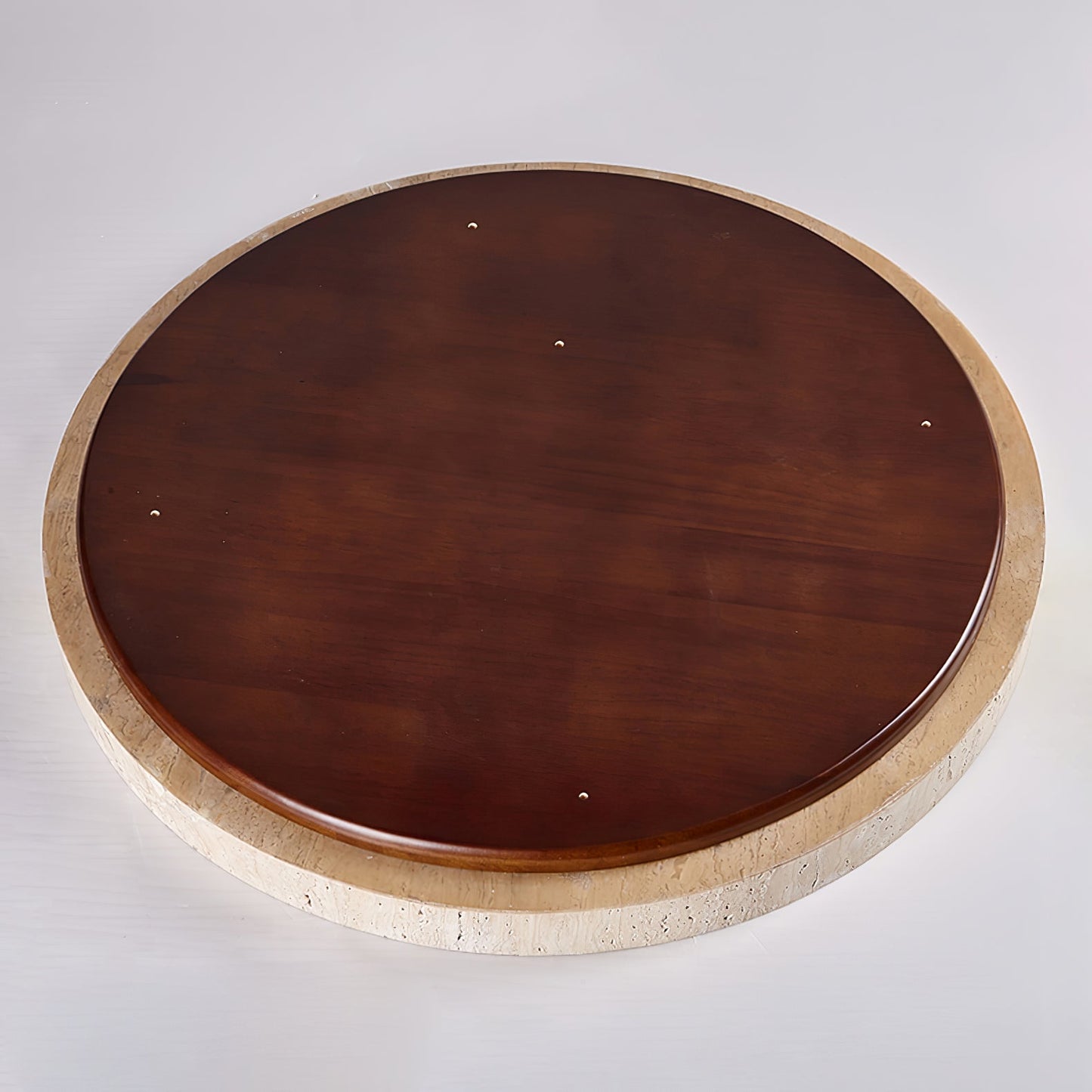 Kathy Plafondlamp Rond in Travertin