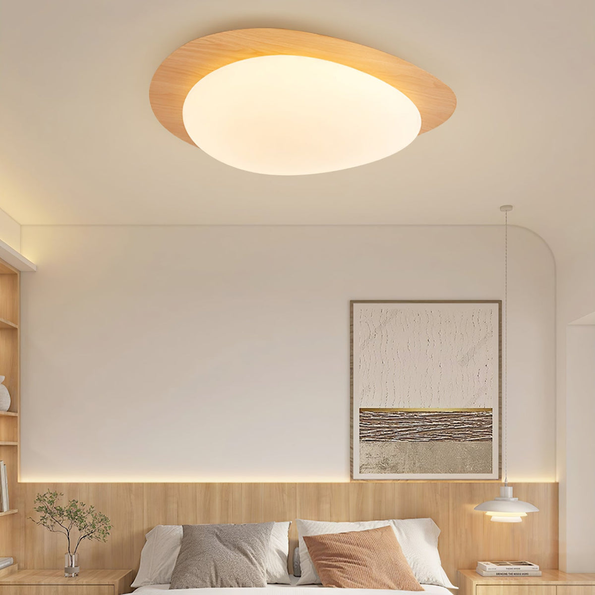 Quisti Pebble Walnoot Plafondlamp