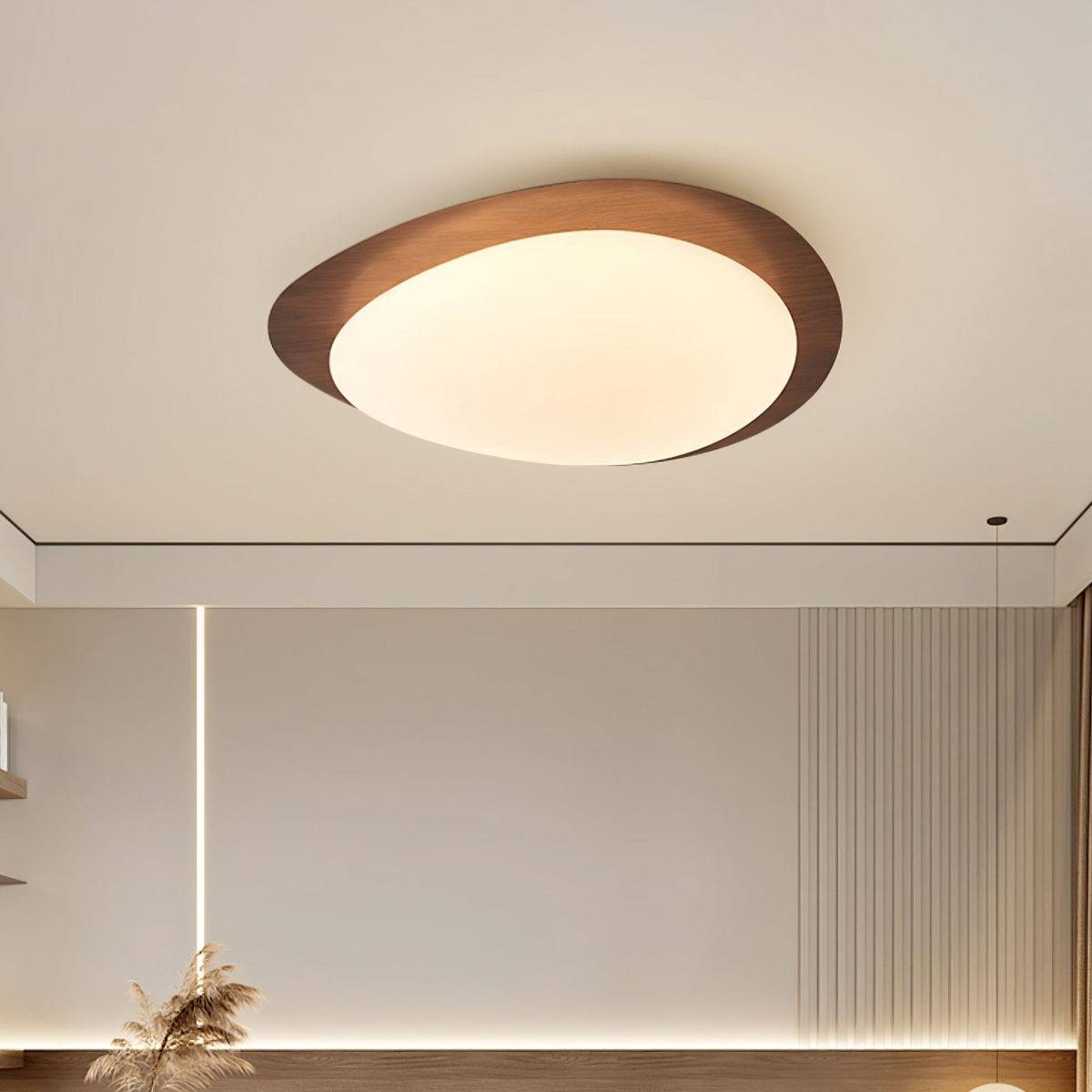 Quisti Pebble Walnoot Plafondlamp