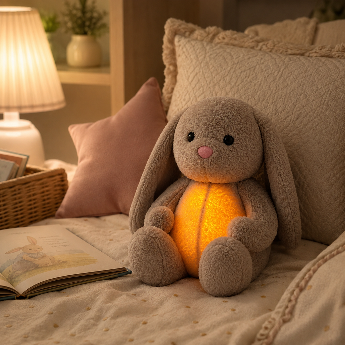 Ontspannende Knuffel met Ademhaling & Nachtlampje - Rustgevend