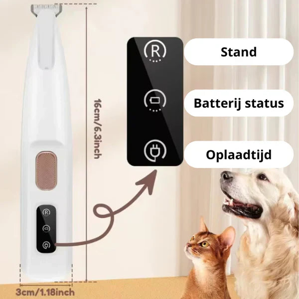 Honden- en kattenhaartrimmer | Nauwkeurige vachtverzorging | Veilige toepassing