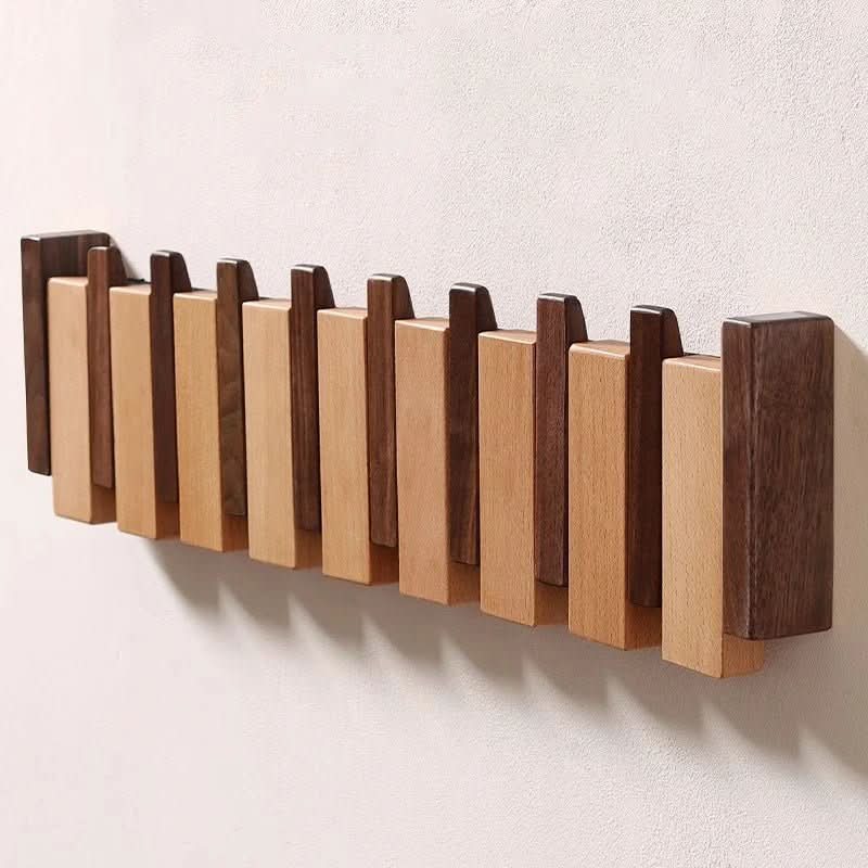 Wandkapstok in Pianodesign | Handgemaakt Hout | Natuur