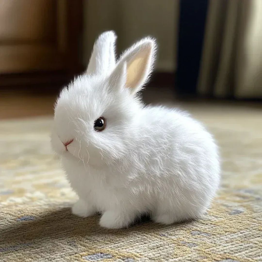 Schattige Pluche Konijn – Zacht, Gedetailleerd Pluche Speelgoed Perfect voor Spel en Tentoonstelling