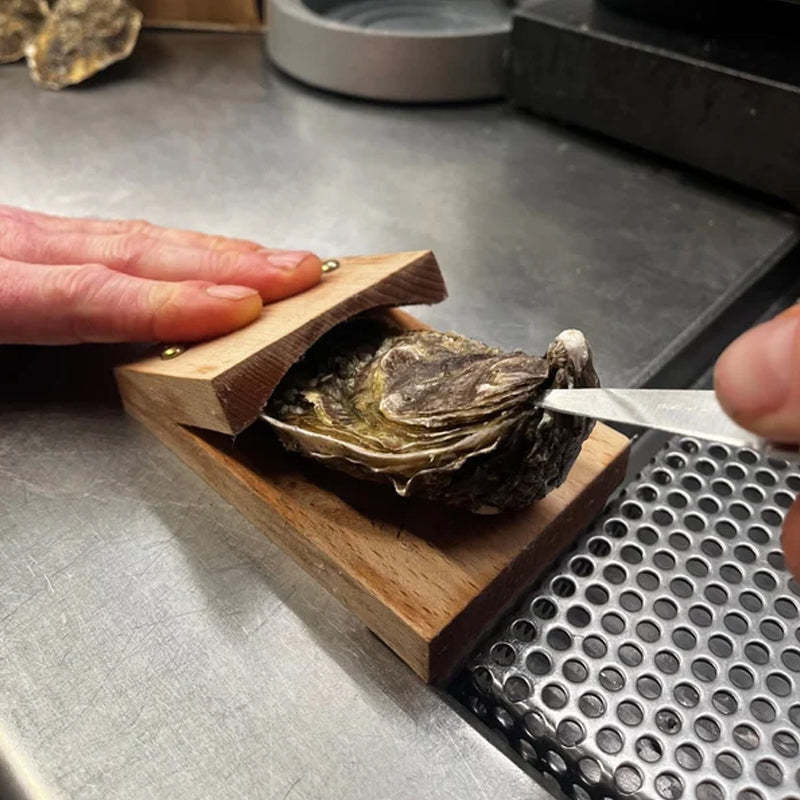 Premium houten handvat oesterschelpopener klem