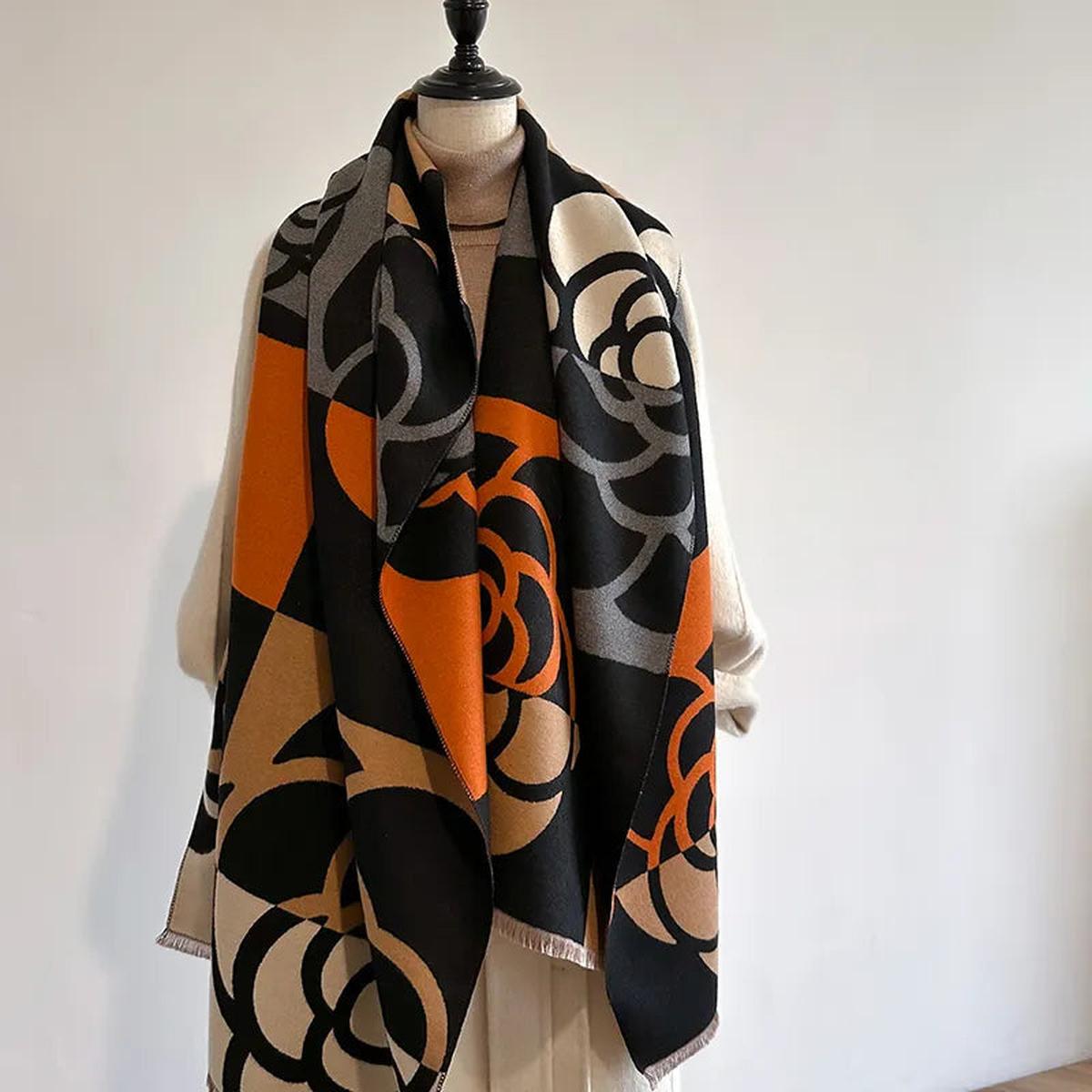 Reversible Gedrukt Kasjmier Sjaal – Elegant en Warm