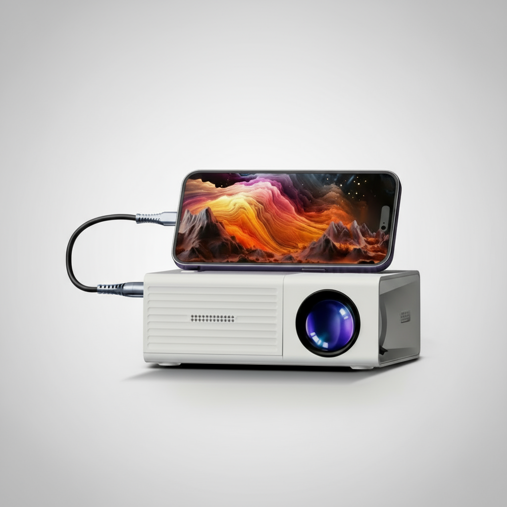 Skanto | Draagbare Mini HD LED Projector Thuisbioscoop Buiten 3000 Lumen
