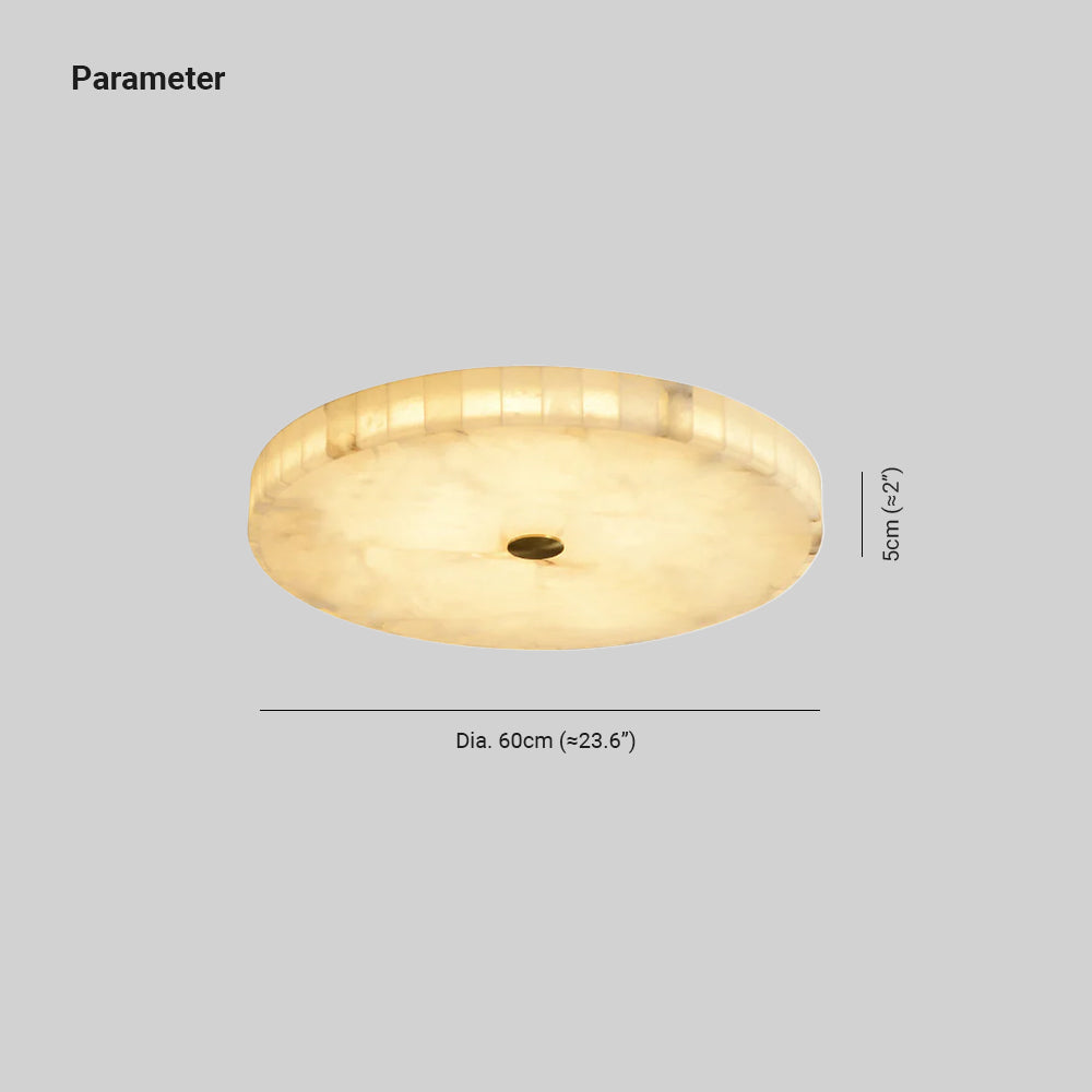 Delya Ronde Alabaster Plafondlamp