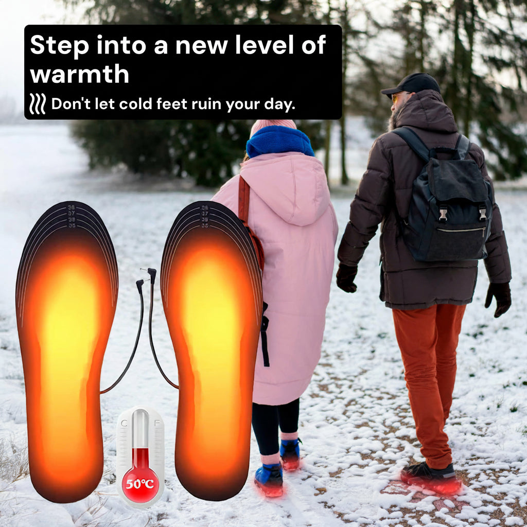 Oplaadbare Verwarmde Inlegzolen UK – Beste Thermische Schoeninlegzolen voor Laarzen, Werklaarzen & Dagelijks Wintercomfort