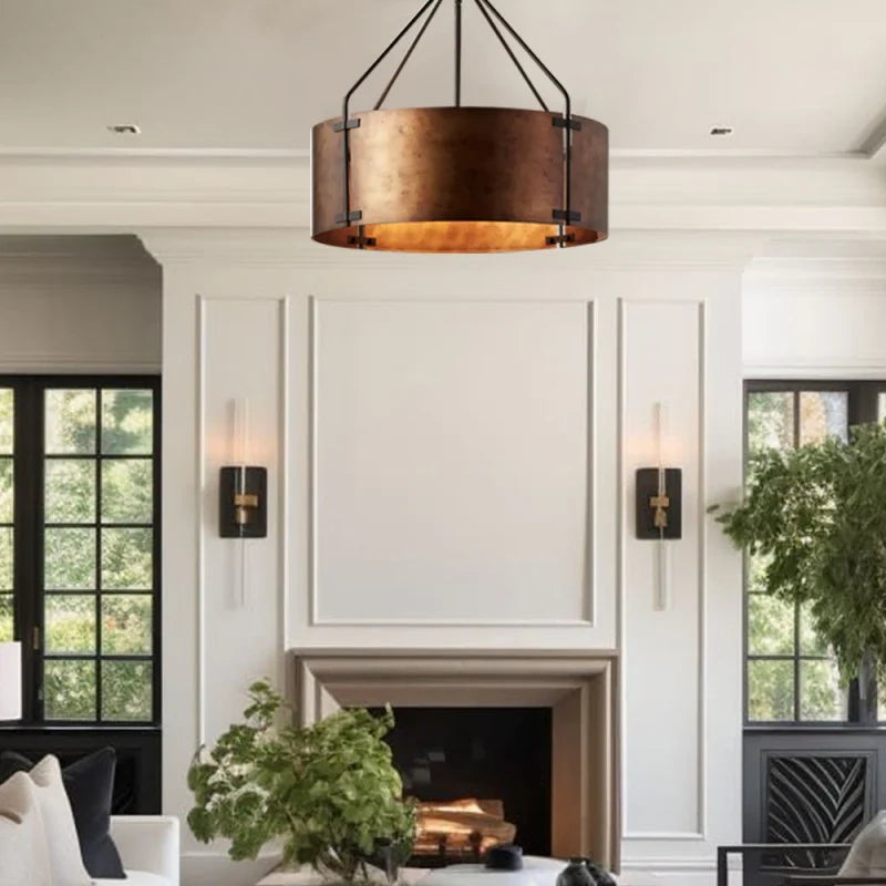 Ethan Retro Industrieel Bronzen Drum Hanglamp