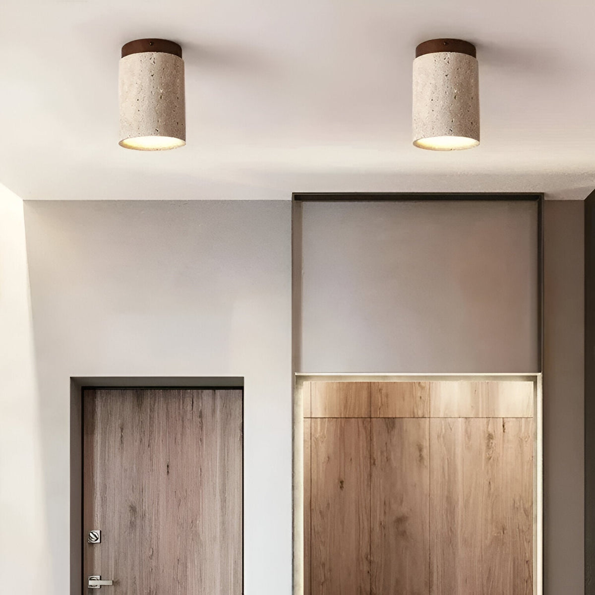 Orin Retro Travertine Flush Mount Plafondlamp